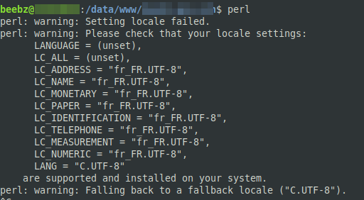 locale: Cannot set LC_ALL to default locale: No such file or directory